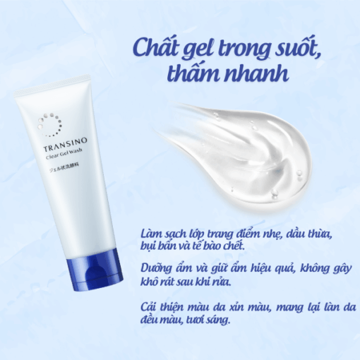 Sữa Rửa Mặt Dạng Gel TRANSINO Clear Gel Wash