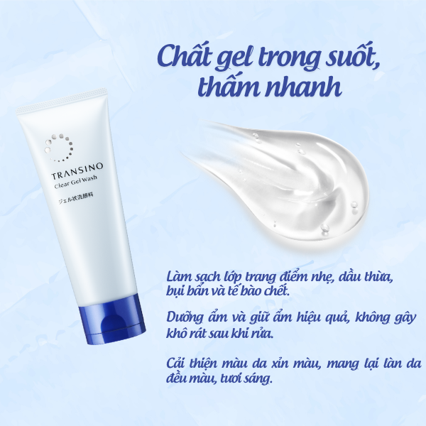 Sữa Rửa Mặt Dạng Gel TRANSINO Clear Gel Wash