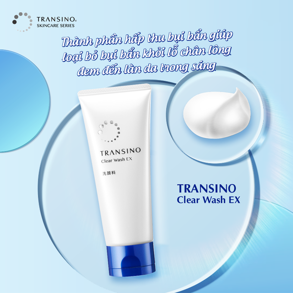 Sửa rữa mặt tạo bọt TRANSINO Clear Wash EX