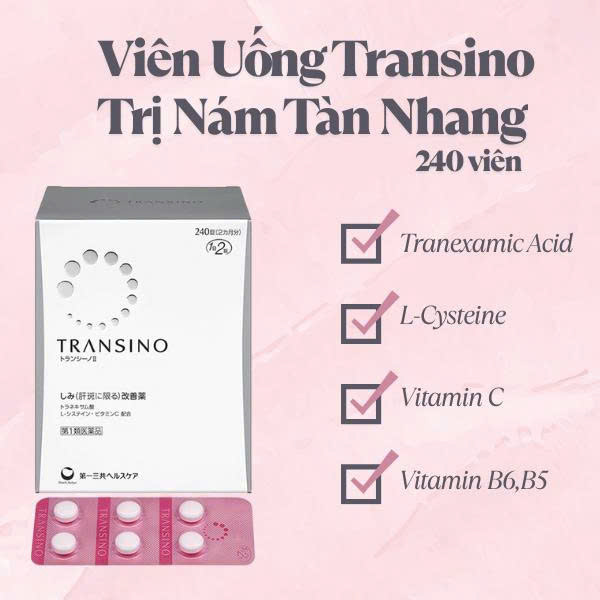Viên Uống Transino Trị Nám Tàn Nhang 240 Viên