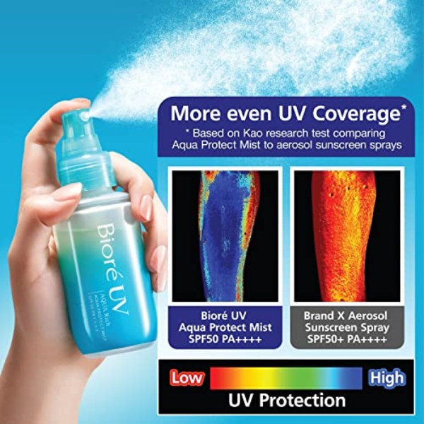 Xịt chống nắng cho tóc và da Kao Biore UV Aqua Rich Aqua Protect Mist SPF50 PA++++ 60ml