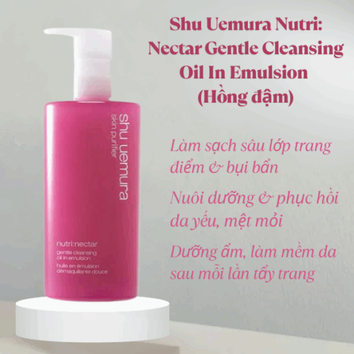 Dầu Tẩy Trang Shu Uemura Nutri: Nectar Gentle Cleansing Oil In Emulsion (Hồng Đậm)