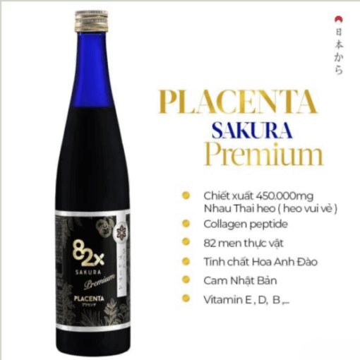 Nước Uống Placenta 82X Sakura Premium Chai 500ml