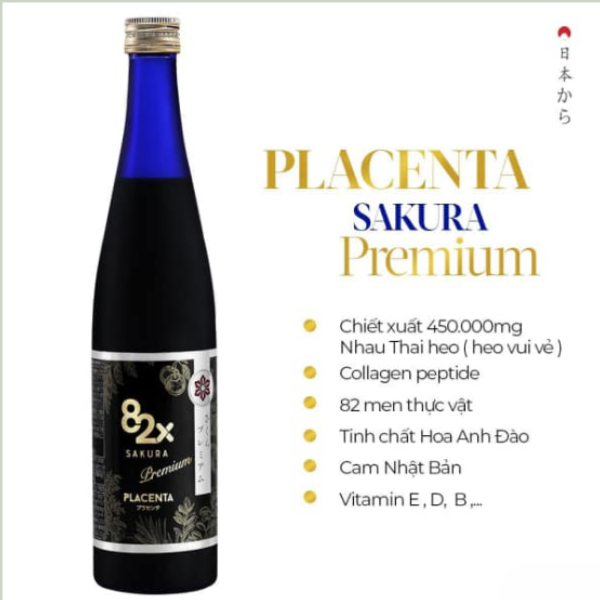 Nước Uống Placenta 82X Sakura Premium Chai 500ml