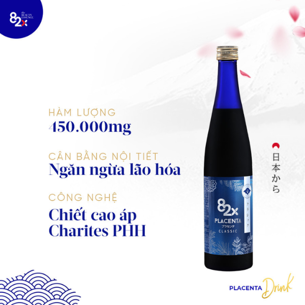 Nước Uống Placenta 82x Classic Chai 500ml