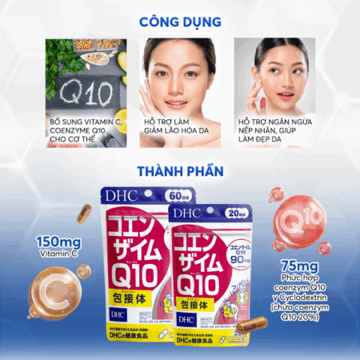 DHC Combo Viên Uống bổ Sung Collagen &C Coezyme Q10 Nhật Bản 30 Ngày