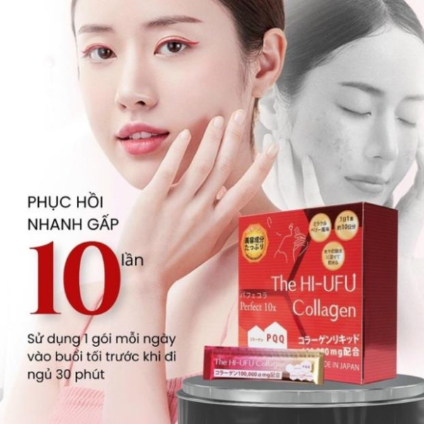 Nước Uống Đẹp Da The Hi UFU Collagen 100.000mg 10 Gói