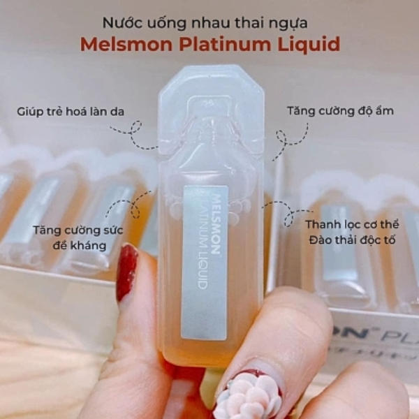 Nước Uống Nhau Thai Ngựa Melsmon Platinum Liquid Hộp 30 Ống x 10ml