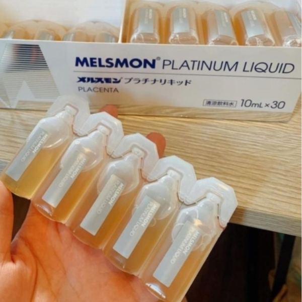 Nước Uống Nhau Thai Ngựa Melsmon Platinum Liquid Hộp 30 Ống x 10ml
