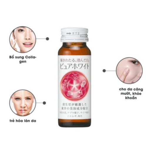 Nước Uống Trắng Da Pure White Shiseido 10 Chai x 50ml