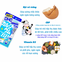 Viên Uống Bổ Sung Canxi Calcium + CBP DHC 60 Ngày ( 240 Viên)