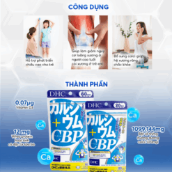 Viên Uống Bổ Sung Canxi Calcium + CBP DHC 60 Ngày ( 240 Viên)