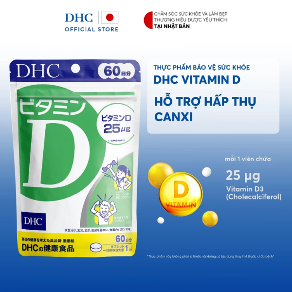 Viên Uống Bổ Sung Vitamin D DHC 60 Ngày ( 60 Viên)