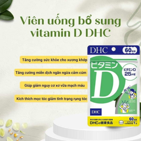 Viên Uống Bổ Sung Vitamin D DHC 60 Ngày ( 60 Viên)