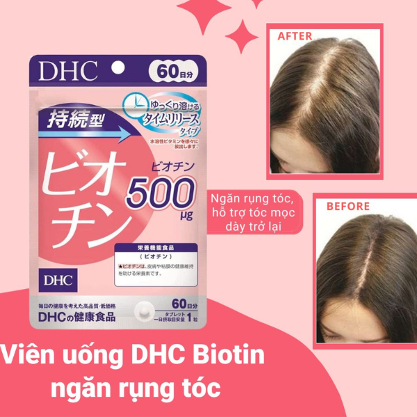 Viên Uống DHC Biotin Ngăn Rụng Tóc 60 Ngày
