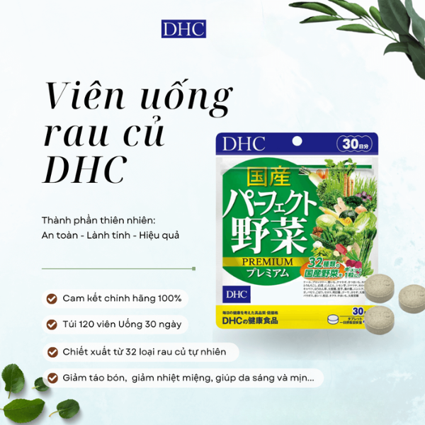 Viên Uống DHC Bổ Sung 32 Loại Củ Quả Cao Cấp 30 Ngày