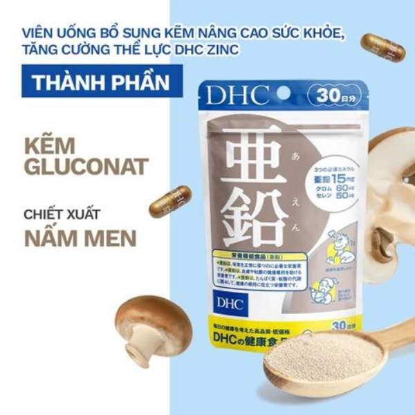 Viên Uống DHC Zinc Bổ Sung Kẽm Gói 30 Viên (30 Ngày)