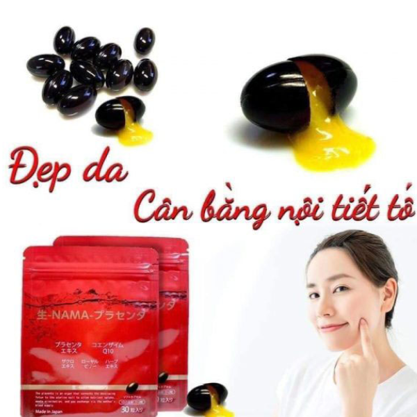 Viên Uống Nhau Thai Tươi Nama Q10 Gói 30 Viên