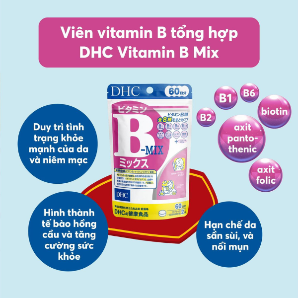 Viên Uống Vitamin B Tổng Hợp DHC 60 Ngày Gói 120 Viên