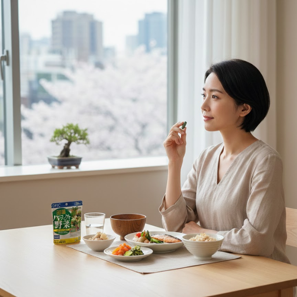 Viên uống rau củ DHC có thay được rau xanh không